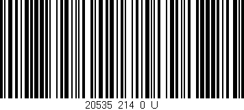 Código de barras (EAN, GTIN, SKU, ISBN): '20535_214_0_U'