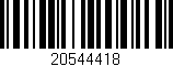 Código de barras (EAN, GTIN, SKU, ISBN): '20544418'