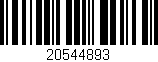 Código de barras (EAN, GTIN, SKU, ISBN): '20544893'