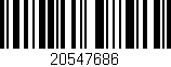 Código de barras (EAN, GTIN, SKU, ISBN): '20547686'