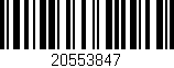 Código de barras (EAN, GTIN, SKU, ISBN): '20553847'