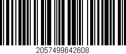 Código de barras (EAN, GTIN, SKU, ISBN): '2057499642608'