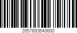 Código de barras (EAN, GTIN, SKU, ISBN): '2057893840600'