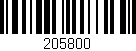 Código de barras (EAN, GTIN, SKU, ISBN): '205800'