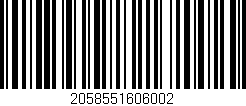 Código de barras (EAN, GTIN, SKU, ISBN): '2058551606002'