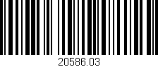 Código de barras (EAN, GTIN, SKU, ISBN): '20586.03'