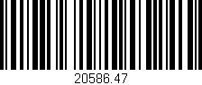 Código de barras (EAN, GTIN, SKU, ISBN): '20586.47'