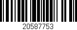 Código de barras (EAN, GTIN, SKU, ISBN): '20587753'