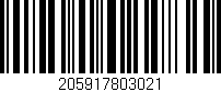 Código de barras (EAN, GTIN, SKU, ISBN): '205917803021'
