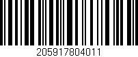 Código de barras (EAN, GTIN, SKU, ISBN): '205917804011'