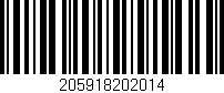 Código de barras (EAN, GTIN, SKU, ISBN): '205918202014'