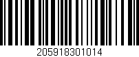 Código de barras (EAN, GTIN, SKU, ISBN): '205918301014'