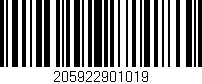 Código de barras (EAN, GTIN, SKU, ISBN): '205922901019'