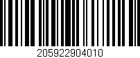 Código de barras (EAN, GTIN, SKU, ISBN): '205922904010'