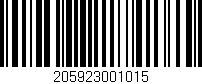 Código de barras (EAN, GTIN, SKU, ISBN): '205923001015'