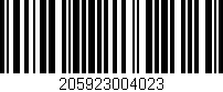 Código de barras (EAN, GTIN, SKU, ISBN): '205923004023'