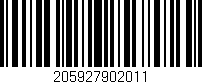 Código de barras (EAN, GTIN, SKU, ISBN): '205927902011'