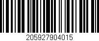 Código de barras (EAN, GTIN, SKU, ISBN): '205927904015'