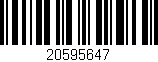 Código de barras (EAN, GTIN, SKU, ISBN): '20595647'