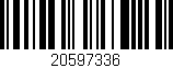 Código de barras (EAN, GTIN, SKU, ISBN): '20597336'