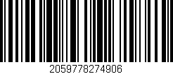 Código de barras (EAN, GTIN, SKU, ISBN): '2059778274906'