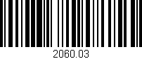 Código de barras (EAN, GTIN, SKU, ISBN): '2060.03'