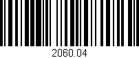 Código de barras (EAN, GTIN, SKU, ISBN): '2060.04'