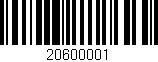 Código de barras (EAN, GTIN, SKU, ISBN): '20600001'