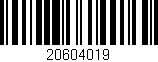 Código de barras (EAN, GTIN, SKU, ISBN): '20604019'