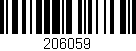 Código de barras (EAN, GTIN, SKU, ISBN): '206059'