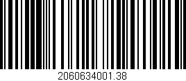 Código de barras (EAN, GTIN, SKU, ISBN): '2060634001.38'