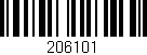 Código de barras (EAN, GTIN, SKU, ISBN): '206101'