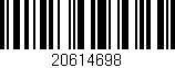 Código de barras (EAN, GTIN, SKU, ISBN): '20614698'