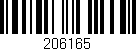 Código de barras (EAN, GTIN, SKU, ISBN): '206165'