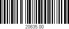 Código de barras (EAN, GTIN, SKU, ISBN): '20635.00'