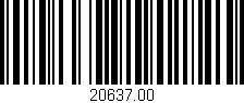 Código de barras (EAN, GTIN, SKU, ISBN): '20637.00'