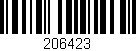 Código de barras (EAN, GTIN, SKU, ISBN): '206423'