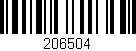 Código de barras (EAN, GTIN, SKU, ISBN): '206504'