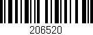 Código de barras (EAN, GTIN, SKU, ISBN): '206520'