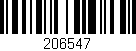 Código de barras (EAN, GTIN, SKU, ISBN): '206547'