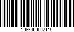 Código de barras (EAN, GTIN, SKU, ISBN): '2065800002119'