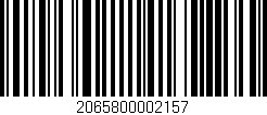 Código de barras (EAN, GTIN, SKU, ISBN): '2065800002157'