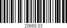 Código de barras (EAN, GTIN, SKU, ISBN): '20668.03'