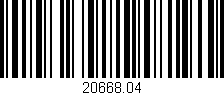 Código de barras (EAN, GTIN, SKU, ISBN): '20668.04'