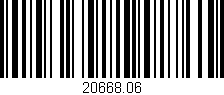 Código de barras (EAN, GTIN, SKU, ISBN): '20668.06'