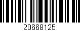 Código de barras (EAN, GTIN, SKU, ISBN): '20668125'