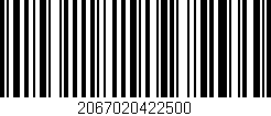 Código de barras (EAN, GTIN, SKU, ISBN): '2067020422500'