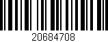 Código de barras (EAN, GTIN, SKU, ISBN): '20684708'