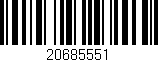 Código de barras (EAN, GTIN, SKU, ISBN): '20685551'