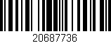 Código de barras (EAN, GTIN, SKU, ISBN): '20687736'